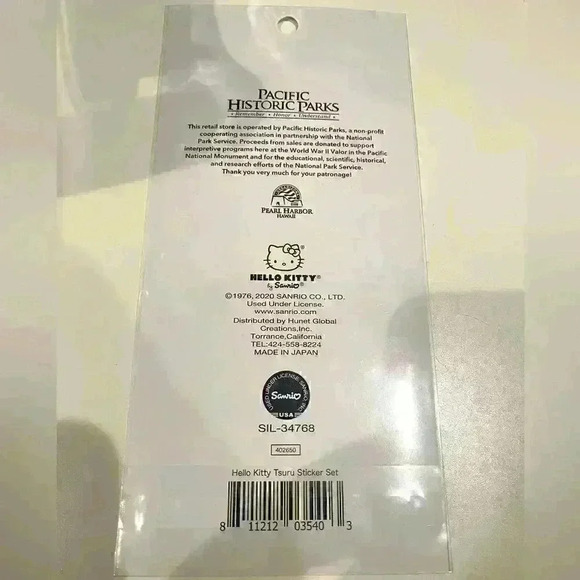 NWT Hello Kitty Pearl Harbor HAWAII exclusive tsuru stickers! Multiple colors - Picture 2 of 2